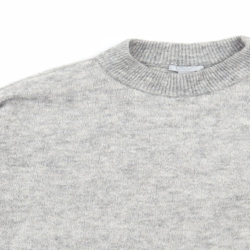 H&M Womens Grey Crew Neck Polyamide Pullover Jumper Size M