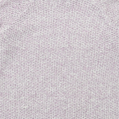 M&Co Womens Purple Roll Neck Acrylic Pullover Jumper Size 10