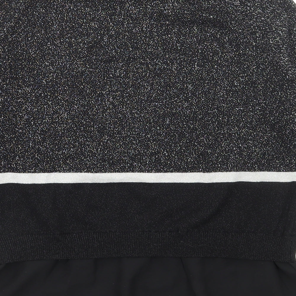 TU Womens Black Round Neck Viscose Pullover Jumper Size 8