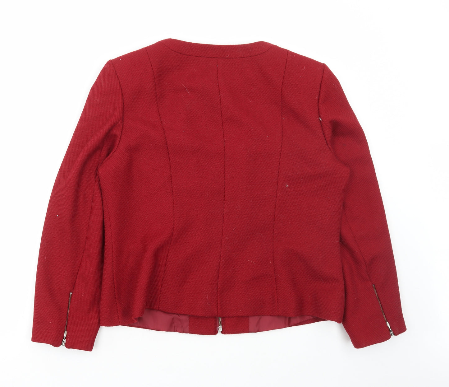 M&Co Womens Red Jacket Blazer Size 20 Zip