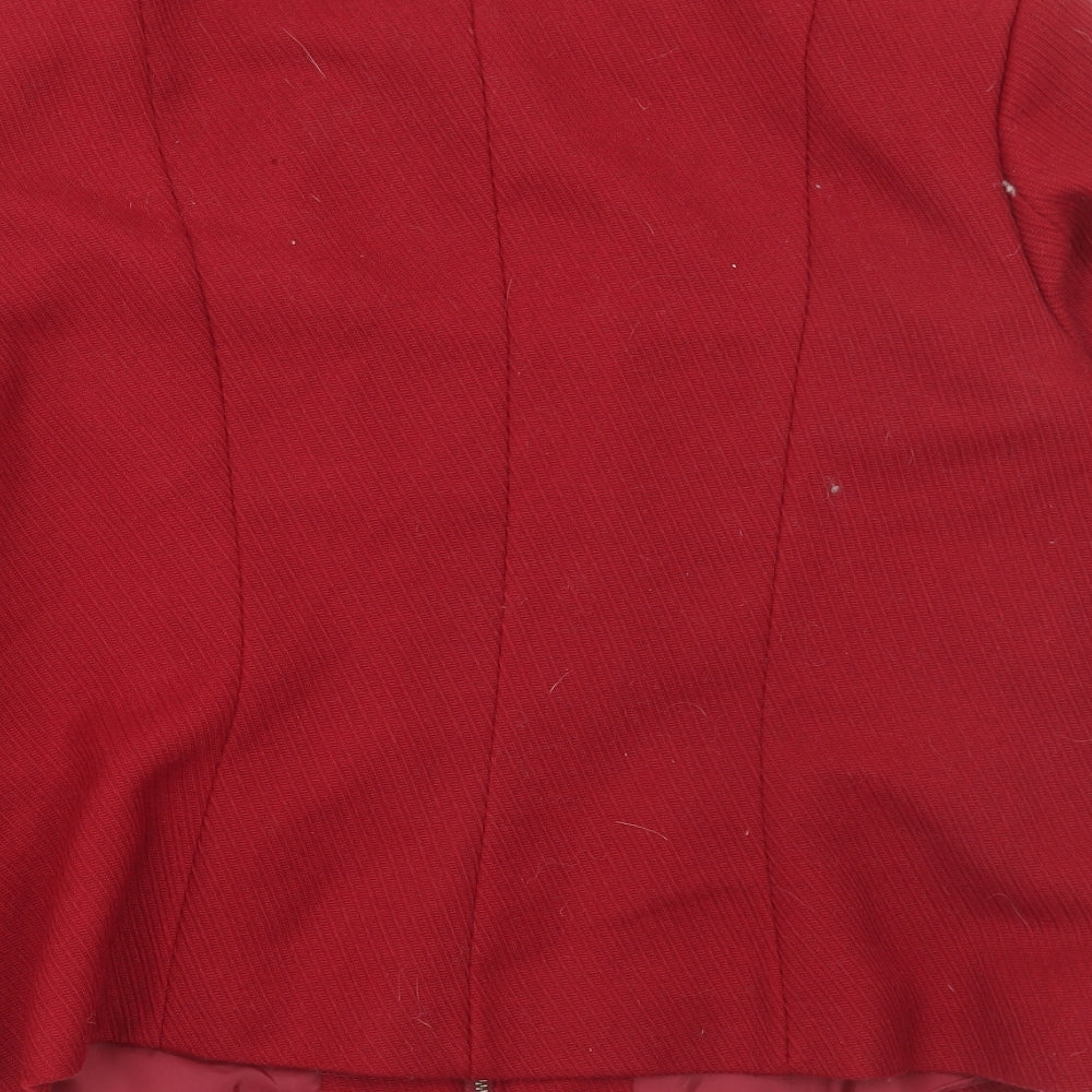 M&Co Womens Red Jacket Blazer Size 20 Zip