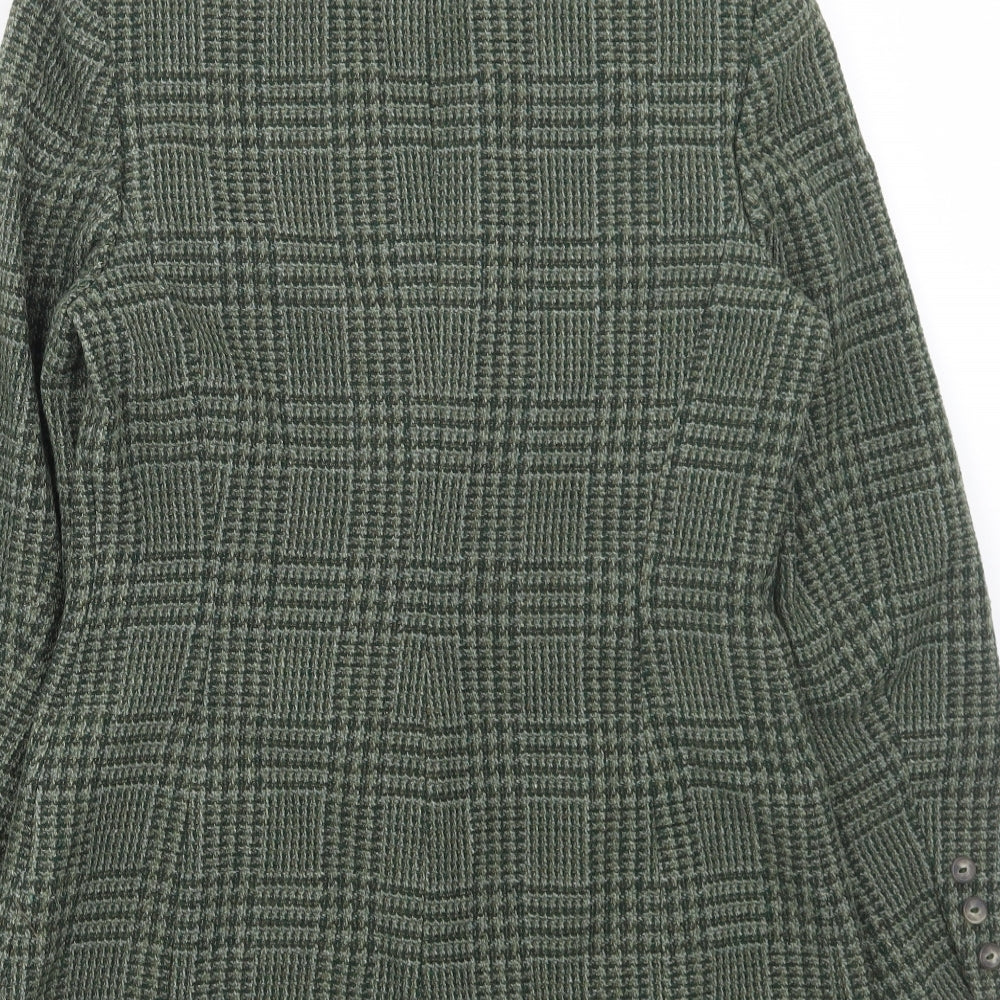 Alexon Womens Green Plaid Jacket Blazer Size 10 Button