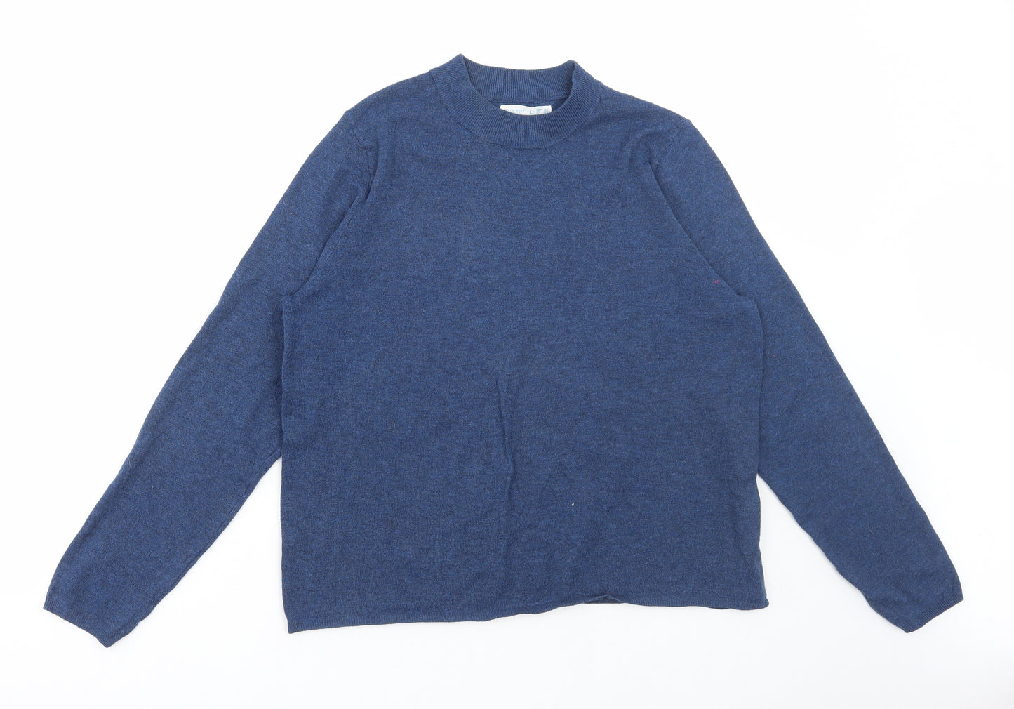 Primark Womens Blue High Neck Polyester Pullover Jumper Size L