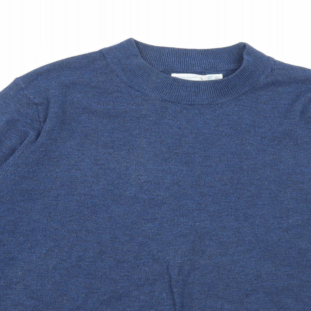 Primark Womens Blue High Neck Polyester Pullover Jumper Size L
