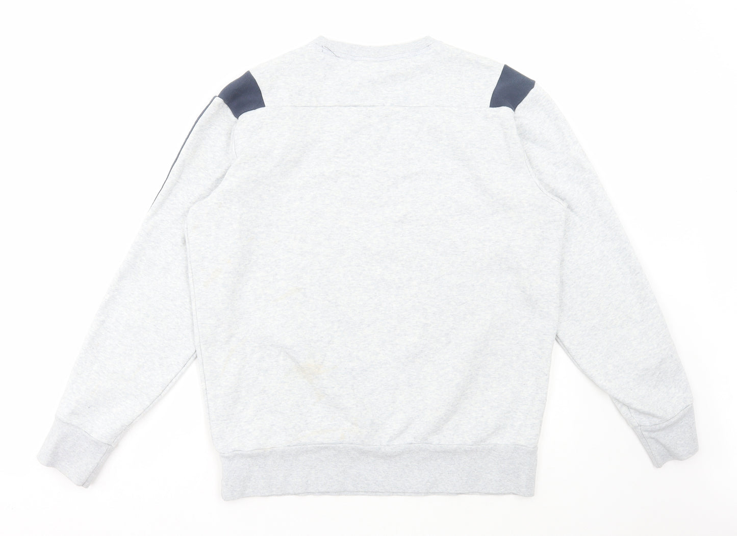 adidas Mens Grey Cotton Pullover Sweatshirt Size M