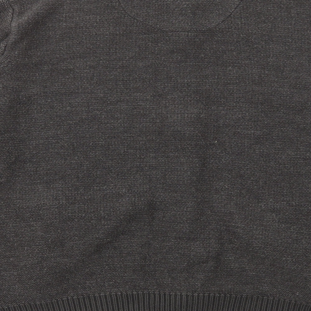 Marks and Spencer Mens Brown Collared Acrylic Full Zip Jumper Size M
