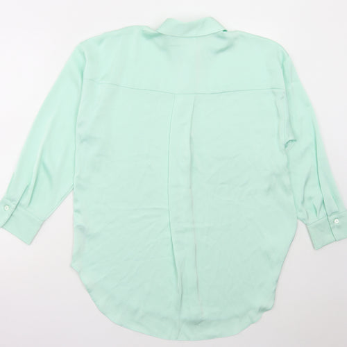 Primark Womens Green Polyester Basic Blouse Size 8 Collared
