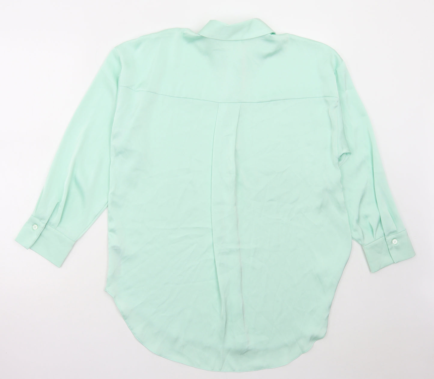 Primark Womens Green Polyester Basic Blouse Size 8 Collared