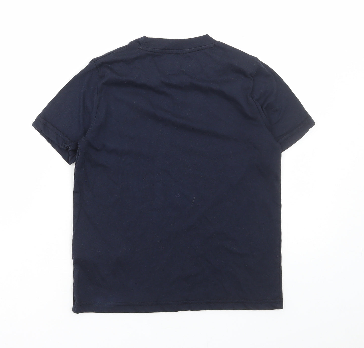 Abercrombie & Fitch Boys Blue Cotton Basic T-Shirt Size 7-8 Years Round Neck Pullover