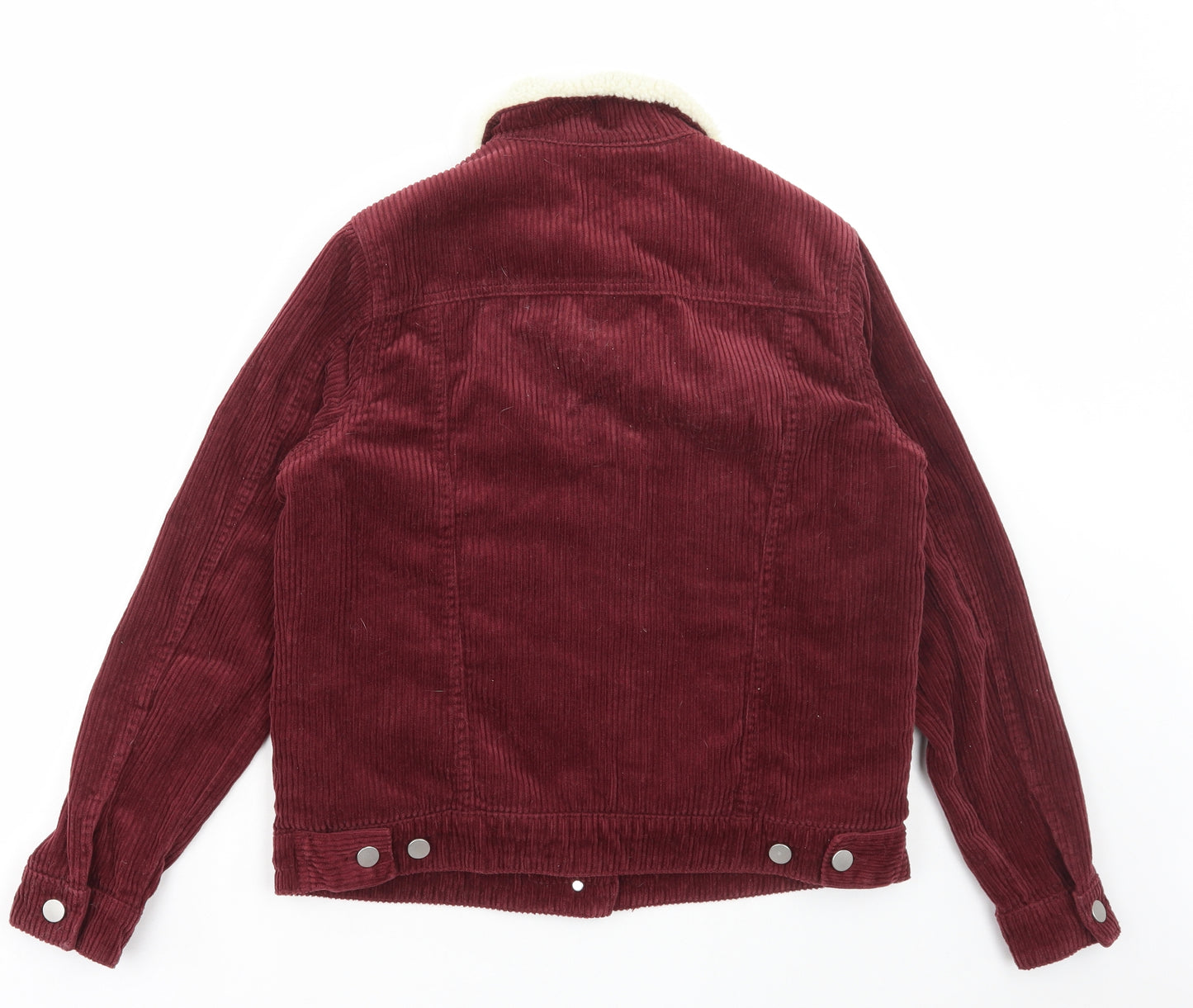 TU Womens Red Jacket Size 8 Button - Ribbed