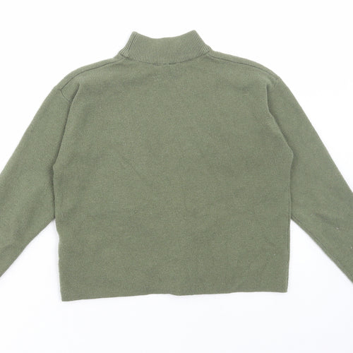 Primark Girls Green High Neck Polyester Pullover Jumper Size 9-10 Years Pullover
