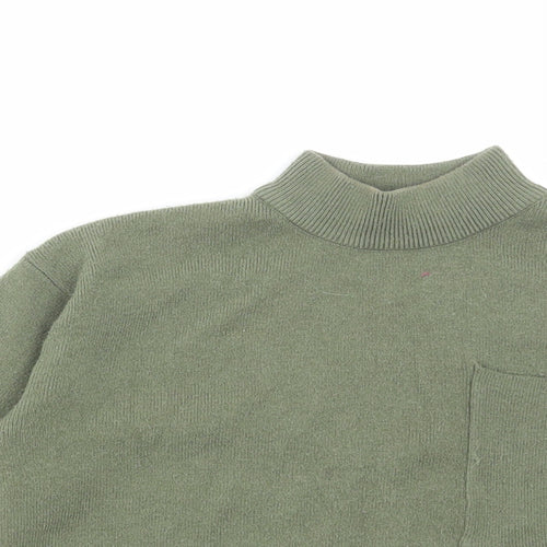 Primark Girls Green High Neck Polyester Pullover Jumper Size 9-10 Years Pullover