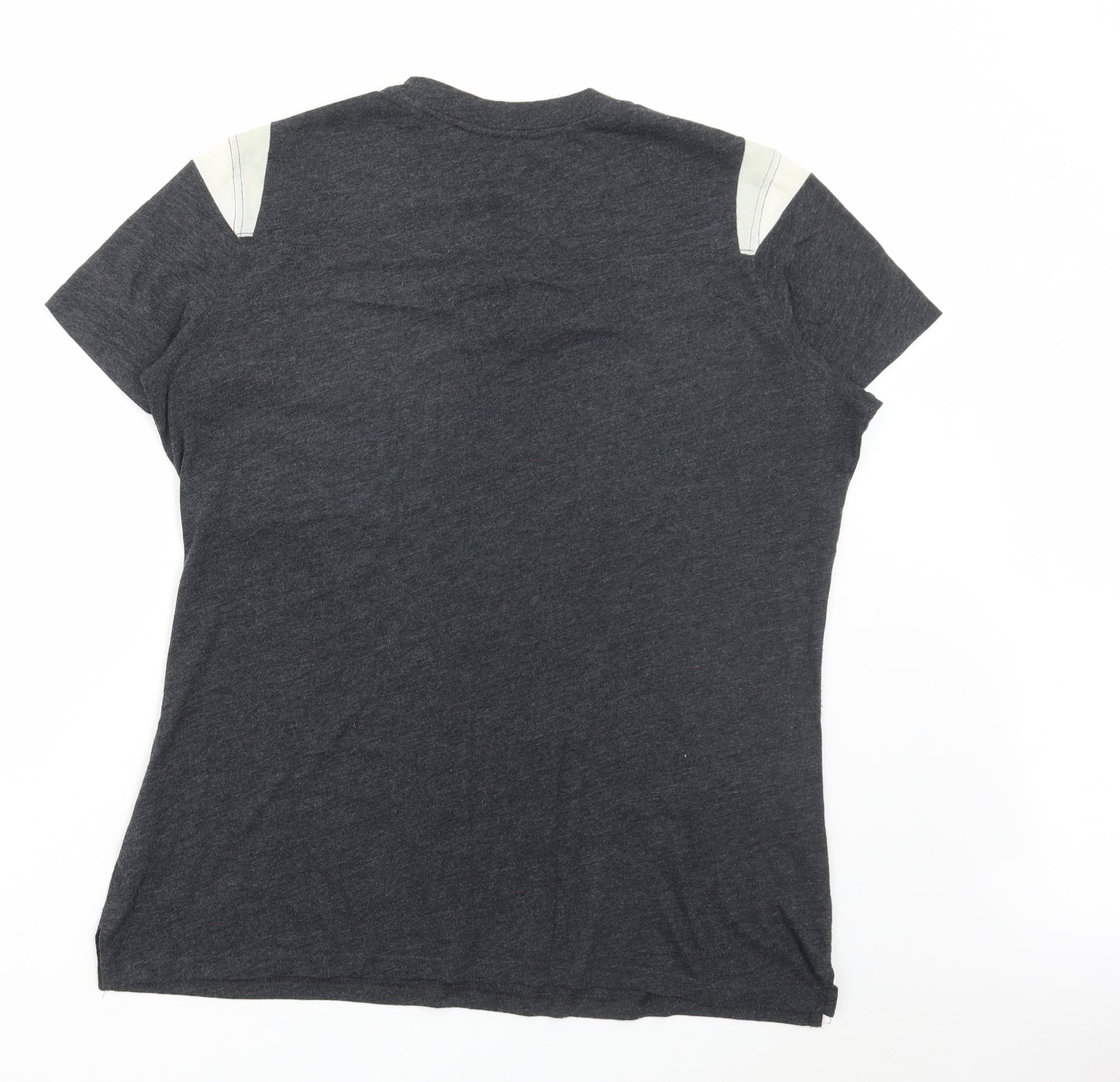 Nike Womens Grey Cotton Basic T-Shirt Size XL V-Neck - Raiders