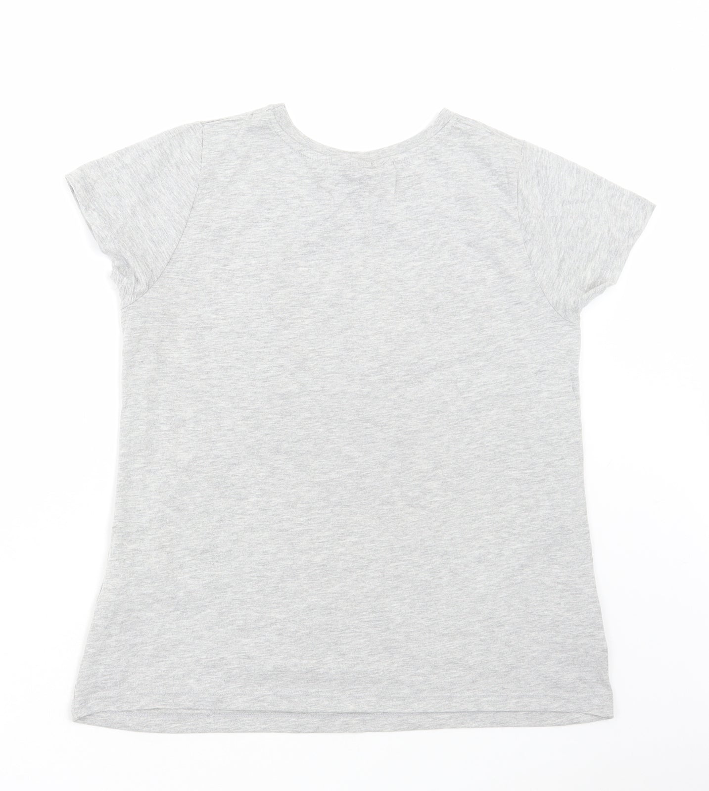 Primark Womens Grey Polyester Basic T-Shirt Size 14 Round Neck - Friends Central Perk