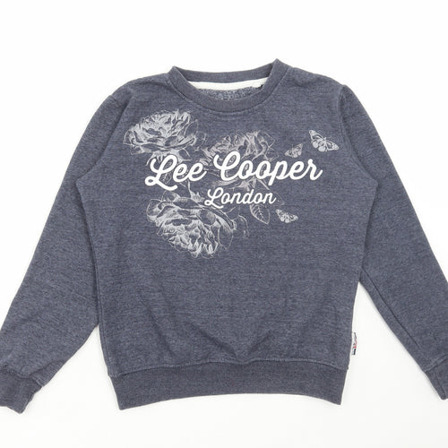Lee Cooper Womens Blue Cotton Pullover Sweatshirt Size S Pullover