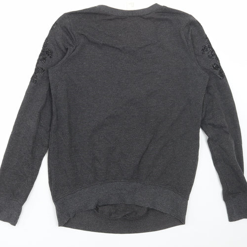 H&M Womens Grey Cotton Pullover Sweatshirt Size S Pullover