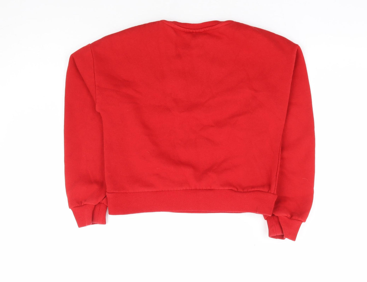 Matalan Girls Red Cotton Pullover Sweatshirt Size 9 Years Pullover - Minnie Mouse