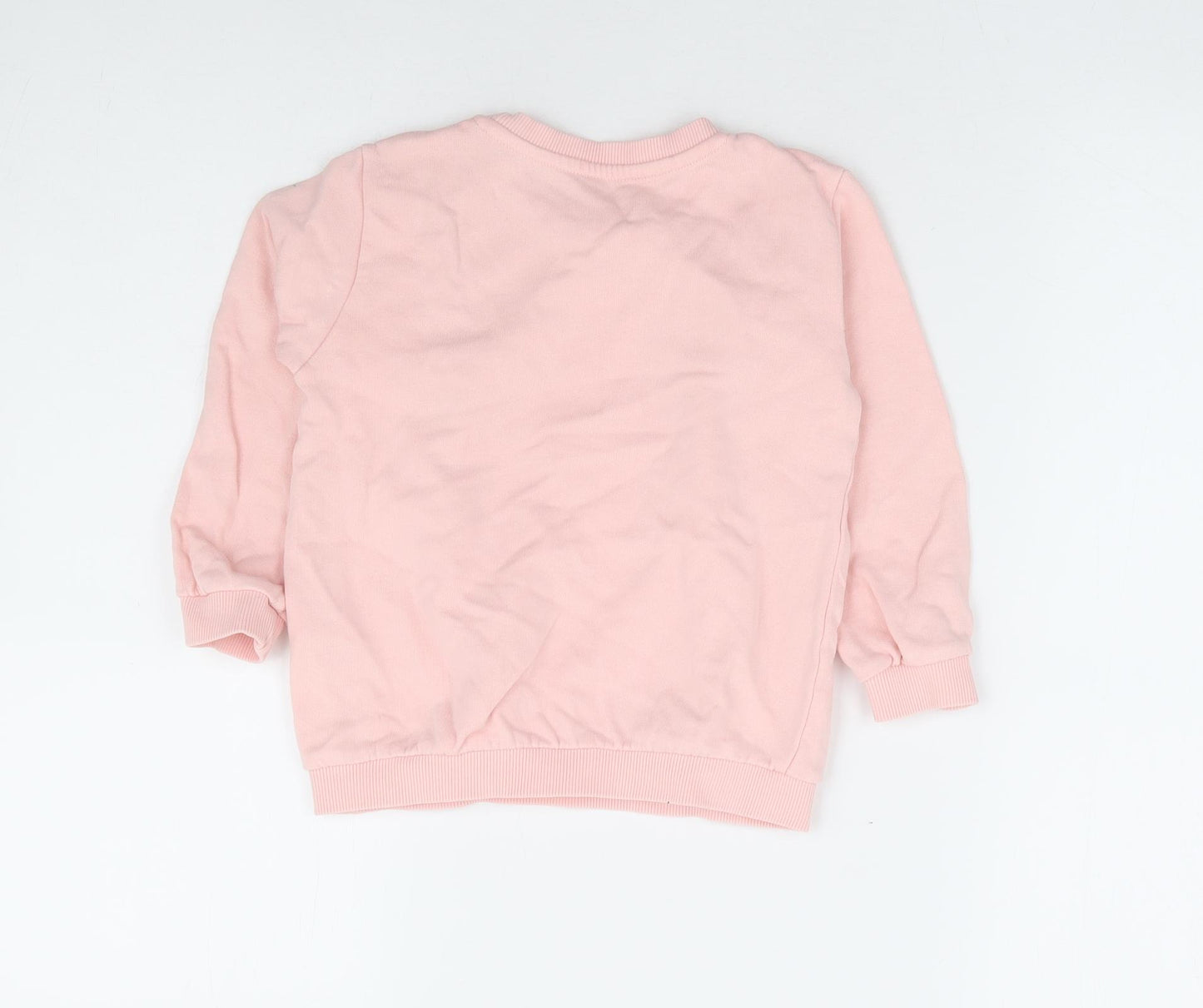 Matalan Girls Pink 100% Cotton Pullover Sweatshirt Size 3-4 Years Pullover