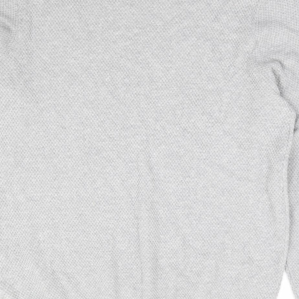 F&F Mens Grey Round Neck Cotton Pullover Jumper Size XL