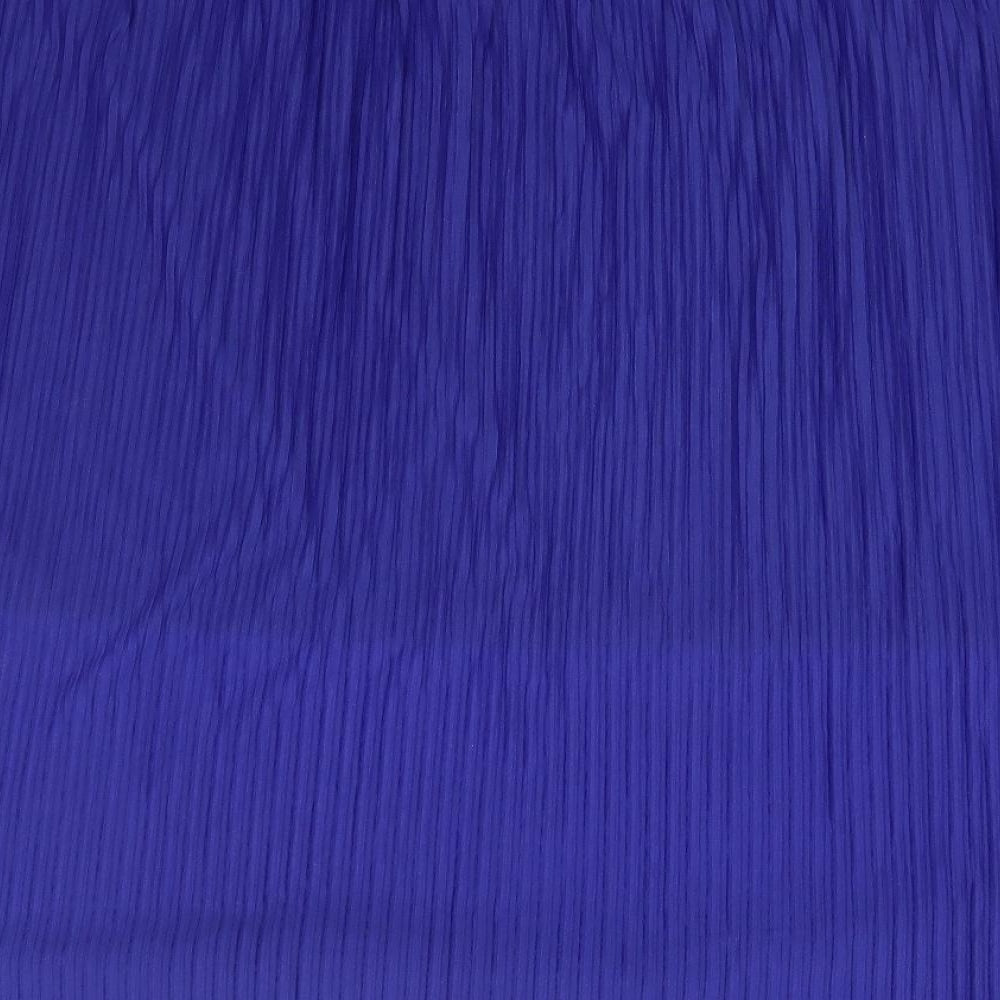 Yours Womens Blue Polyester Pleated Skirt Size 30 - Shorter Underskirt