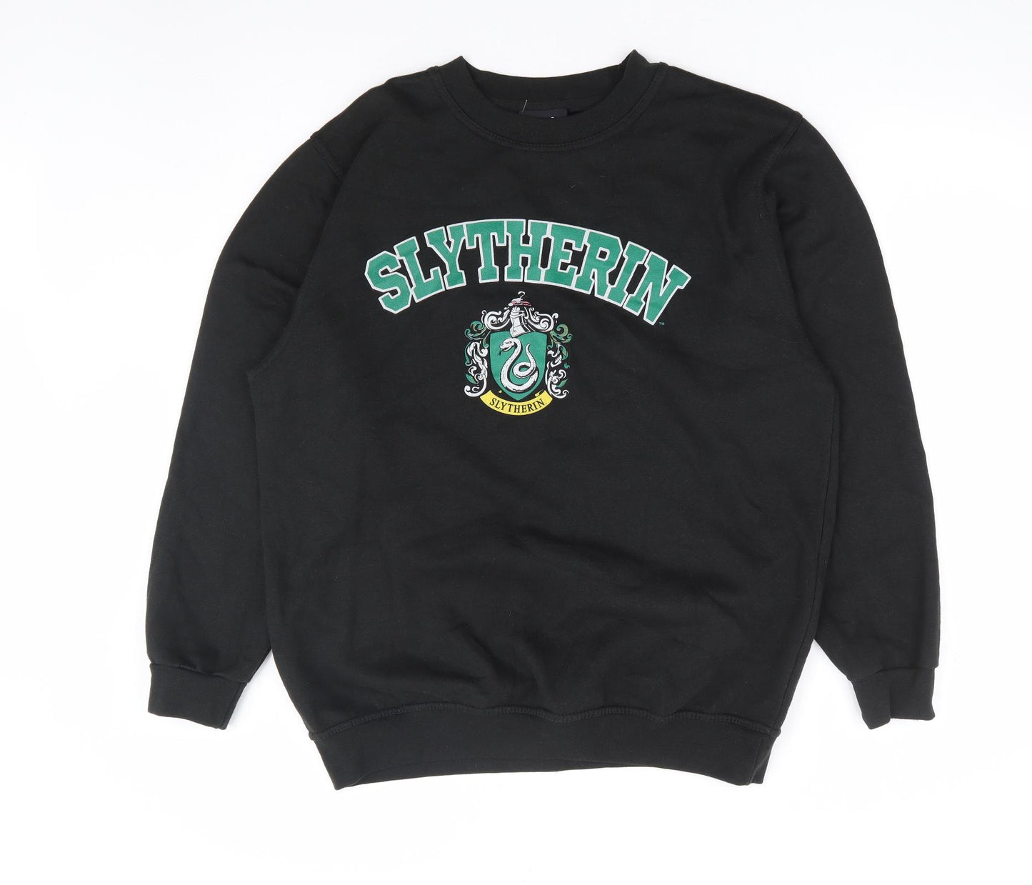 In the Style Womens Black 100% Cotton Pullover Sweatshirt Size 10 Pullover - Slytherin