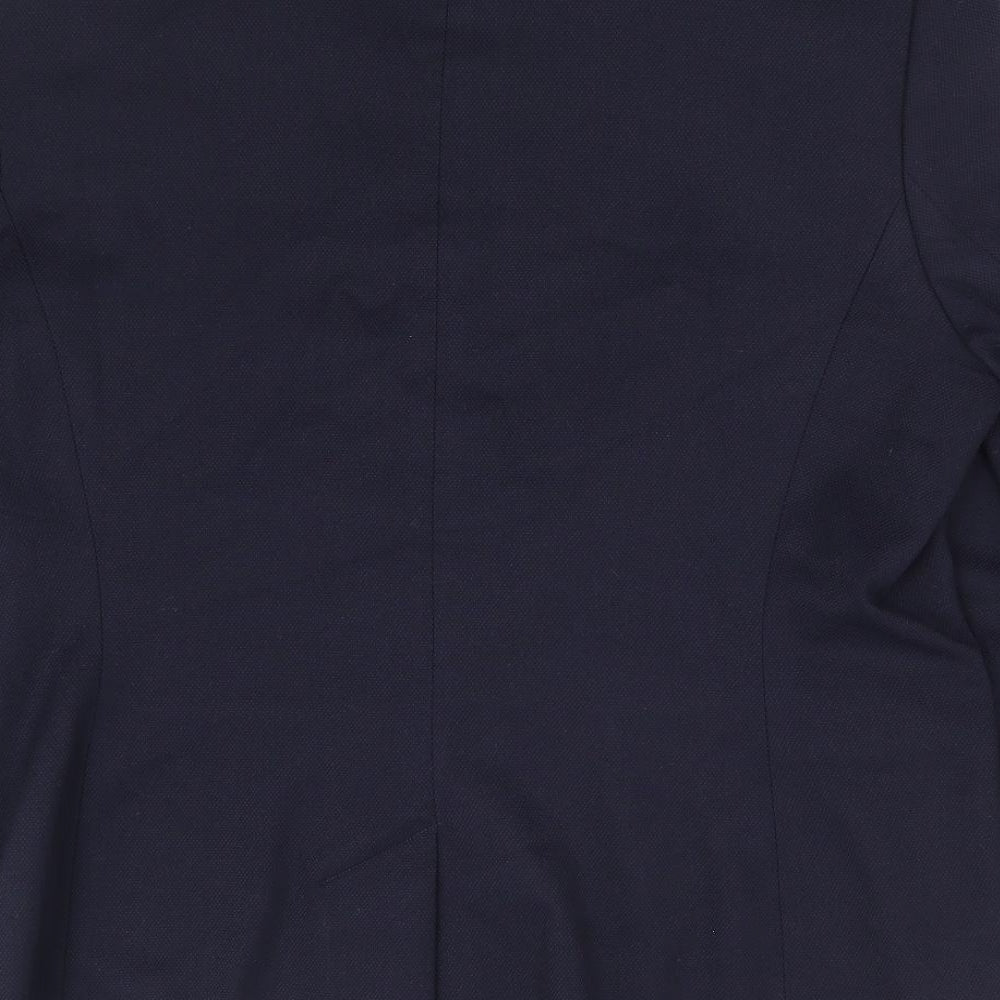 NEXT Womens Blue Polyester Jacket Suit Jacket Size 16
