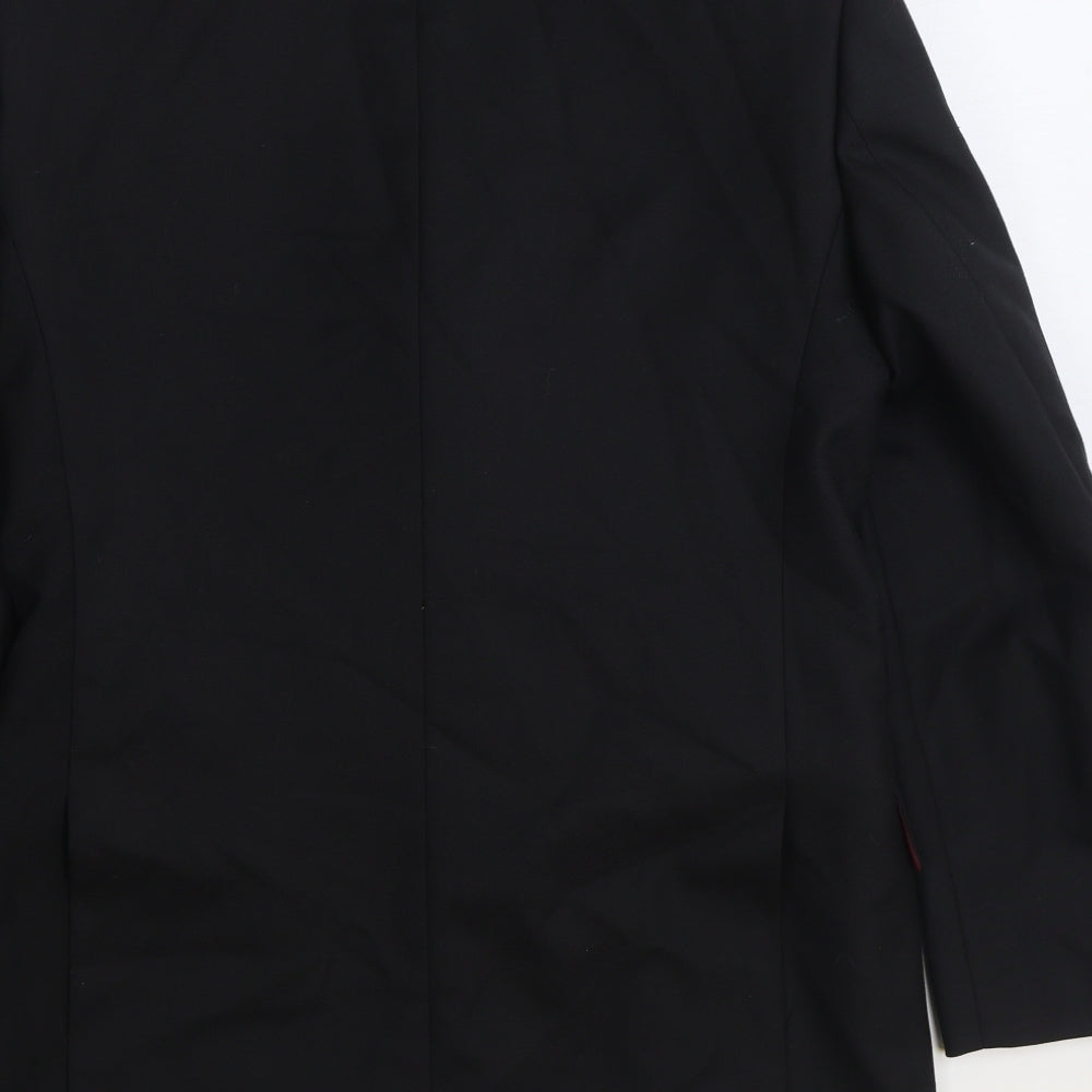 Dimensions Mens Black Wool Jacket Suit Jacket Size 36