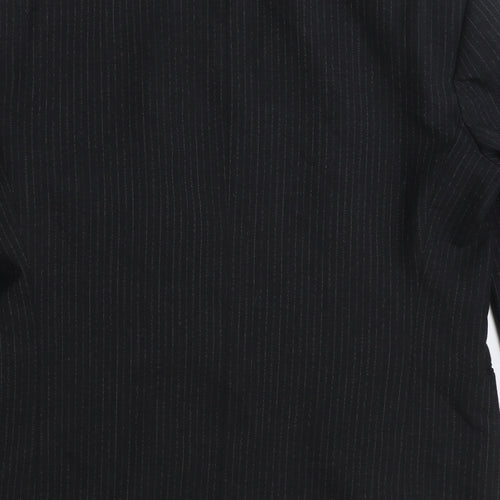 C&A Mens Black Striped Wool Jacket Suit Jacket Size 40