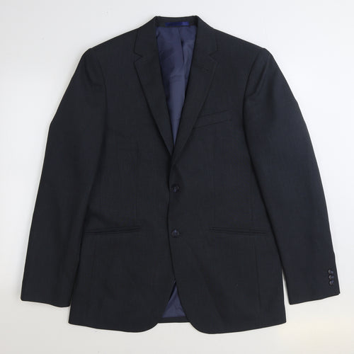 Taylor & Wright Mens Blue Polyester Jacket Suit Jacket Size 40