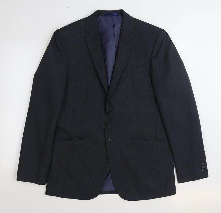 Taylor & Wright Mens Blue Polyester Jacket Suit Jacket Size 40
