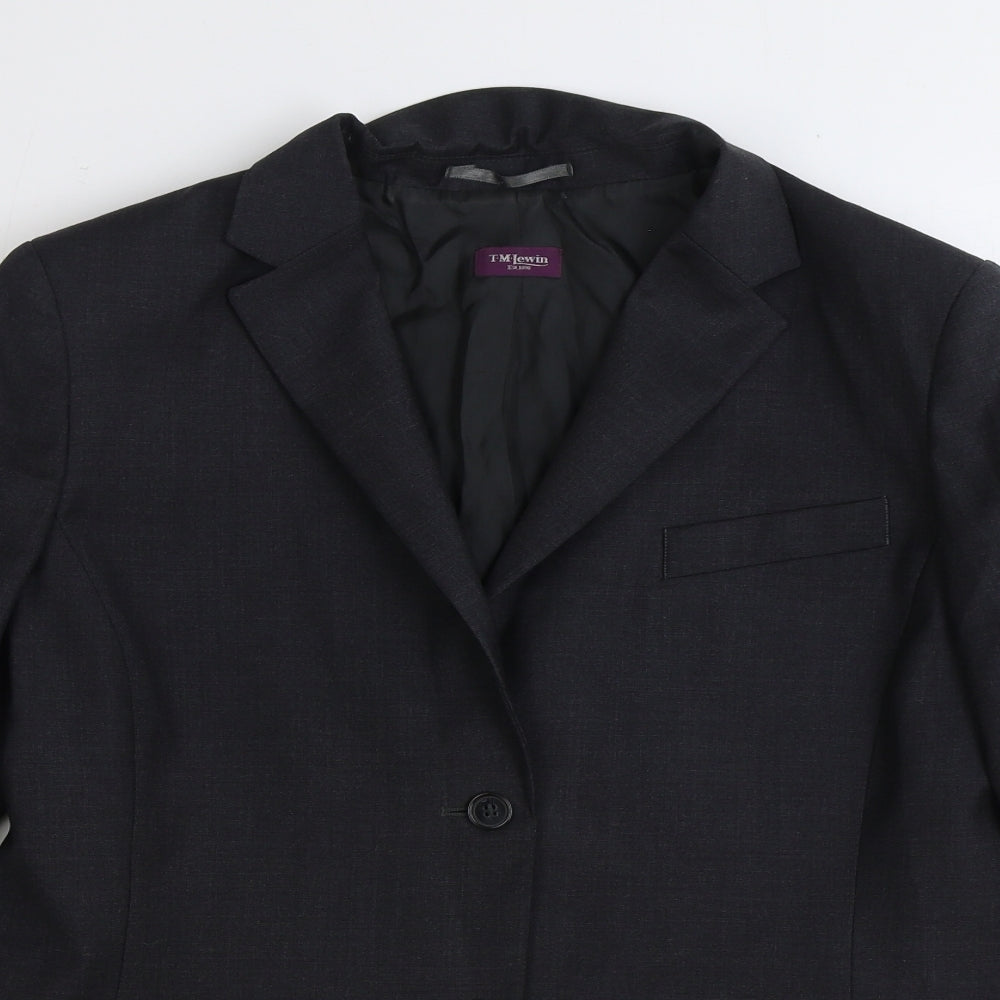 T.M.Lewin Womens Black Jacket Blazer Size 18 Button