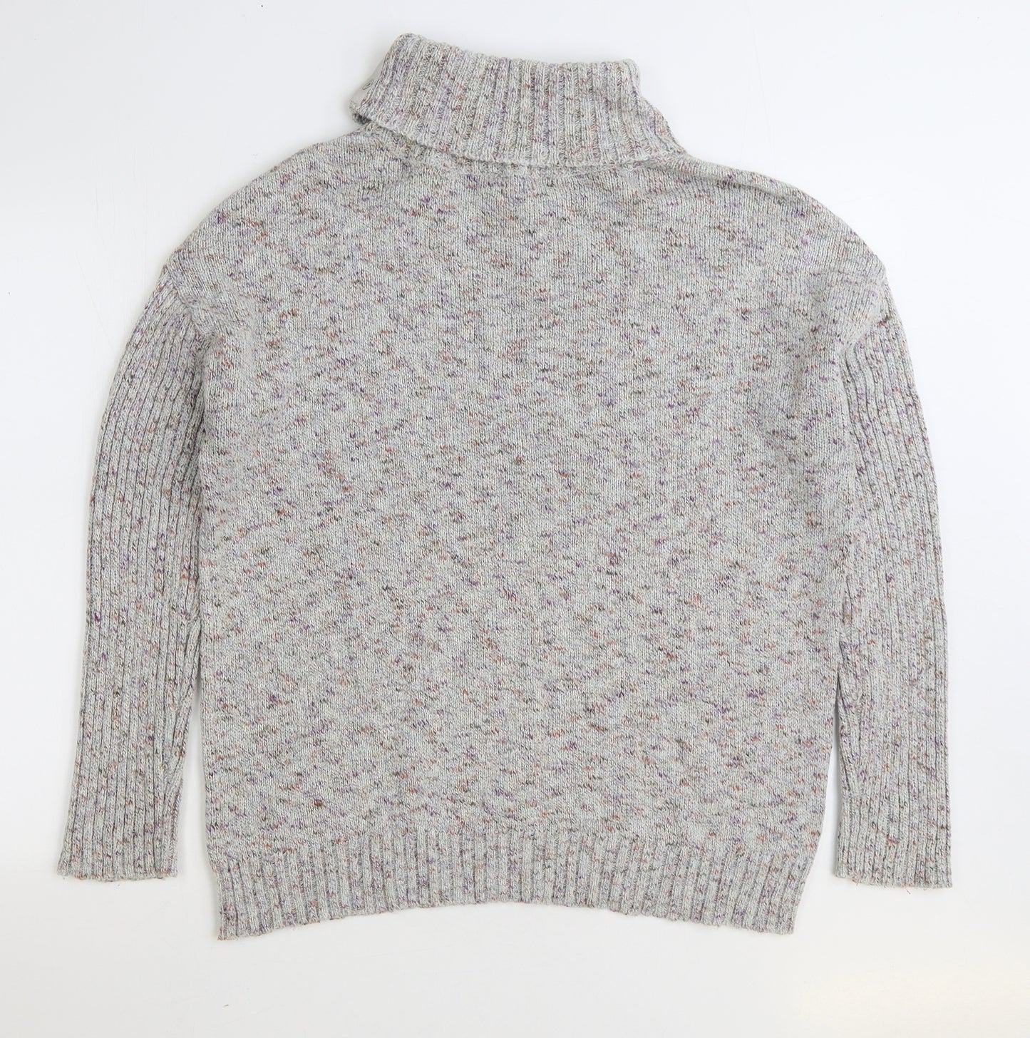 Peyton Primrose Womens Multicoloured Roll Neck Cotton Pullover Jumper Size L