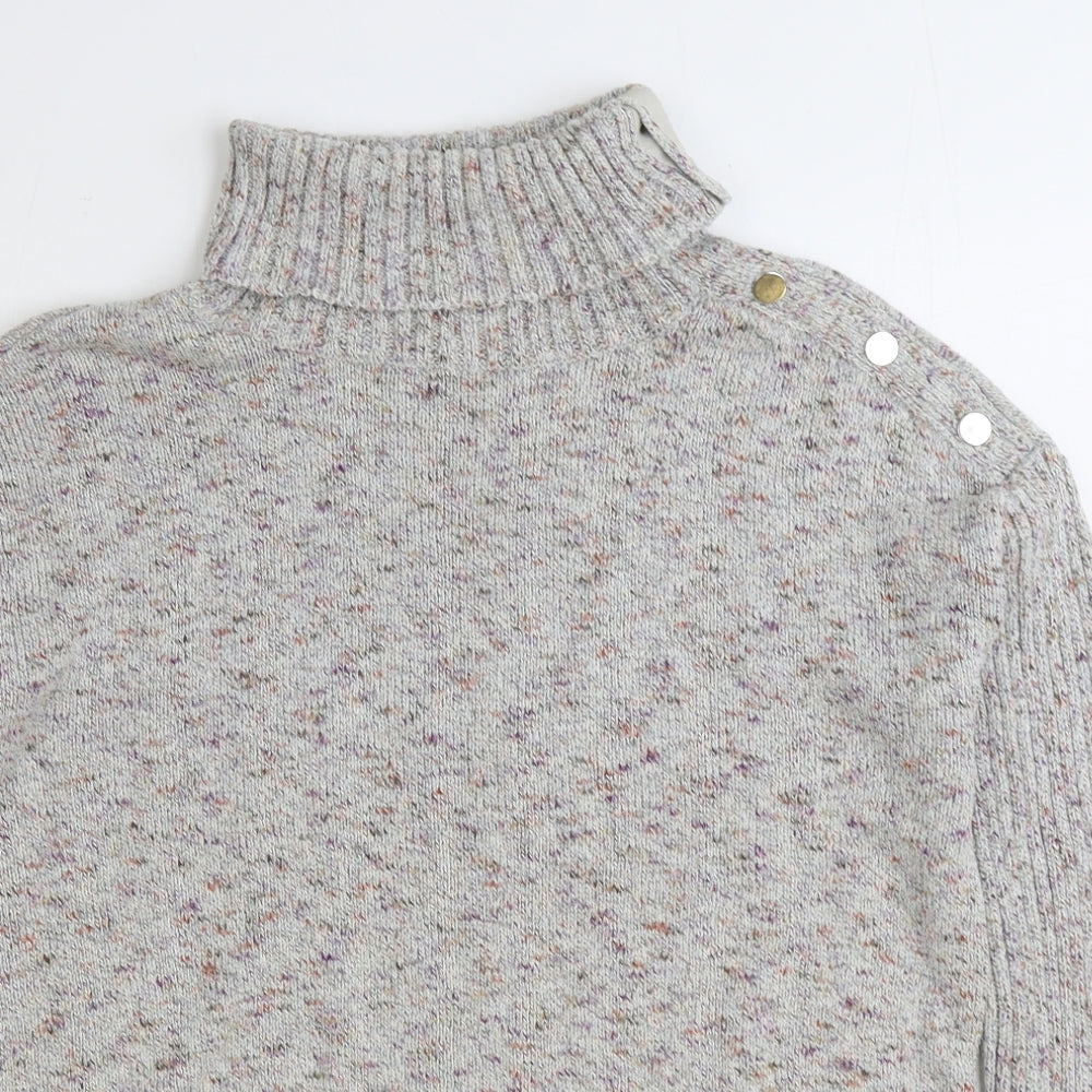 Peyton Primrose Womens Multicoloured Roll Neck Cotton Pullover Jumper Size L