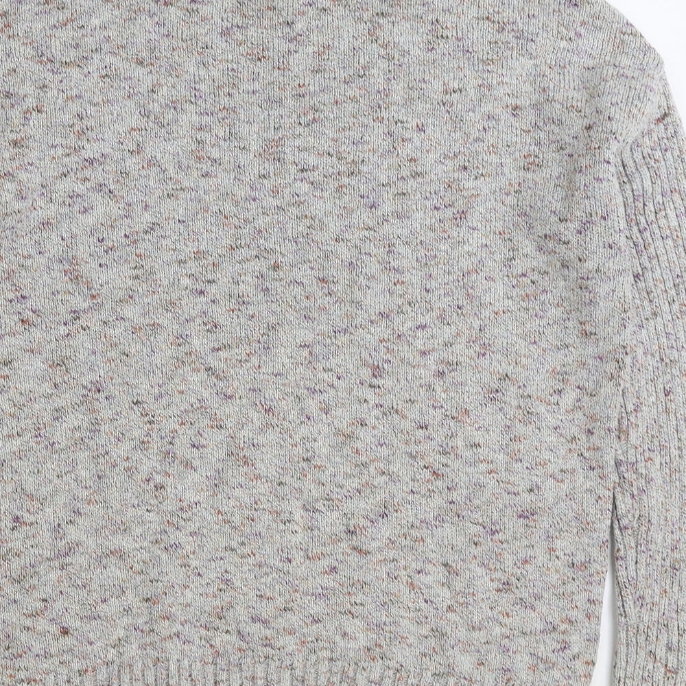 Peyton Primrose Womens Multicoloured Roll Neck Cotton Pullover Jumper Size L