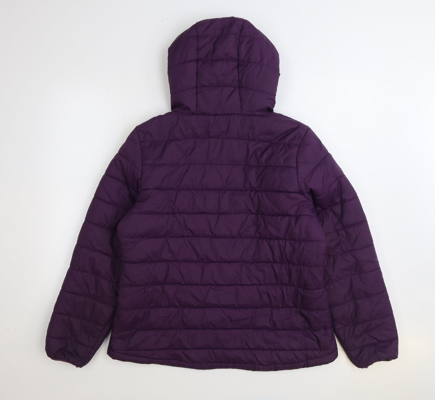 Peter Storm Womens Purple Quilted Coat Size 14 Zip