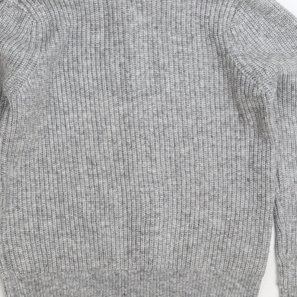 Primark Mens Grey Collared Acrylic Pullover Jumper Size M