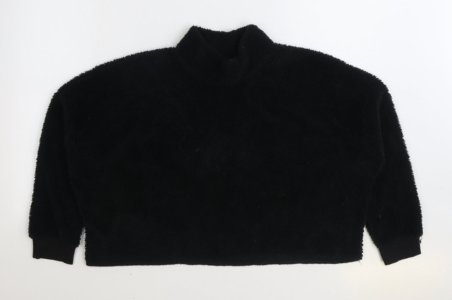 Primark Womens Black Polyester Pullover Sweatshirt Size L Pullover - Cropped