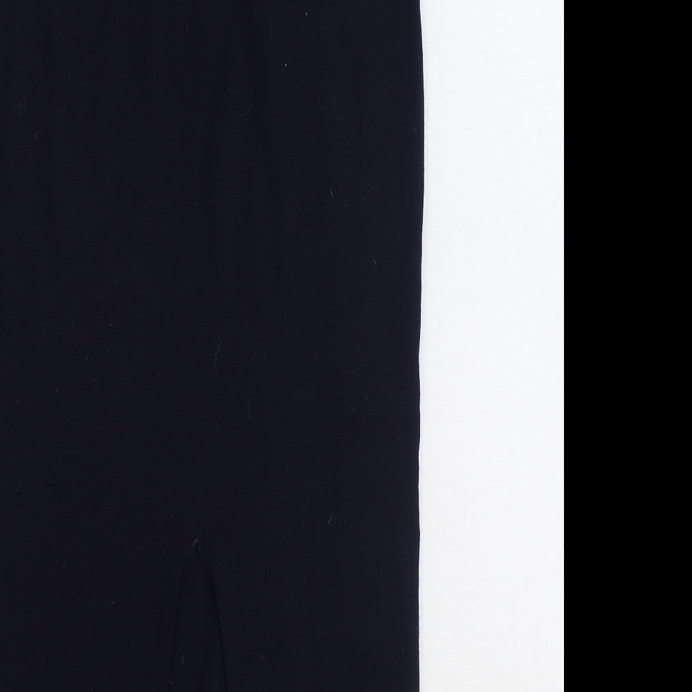 Adini Womens Blue Wool Straight & Pencil Skirt Size L