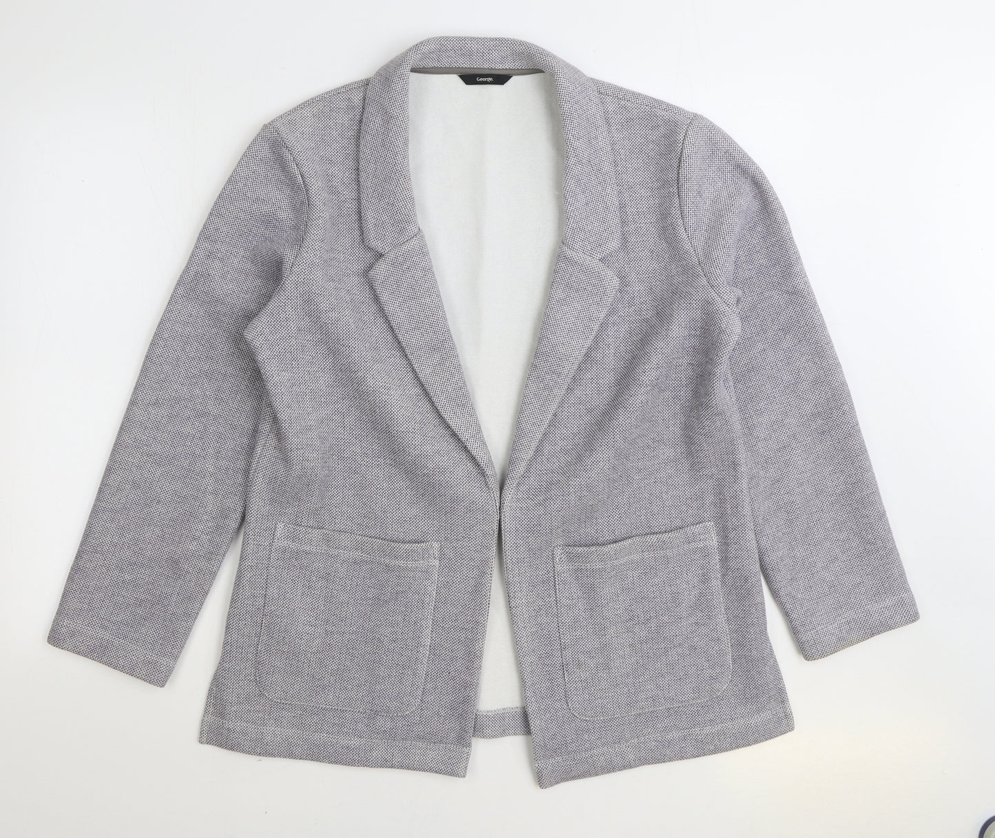 George Womens Blue Jacket Blazer Size 14 Hook & Eye