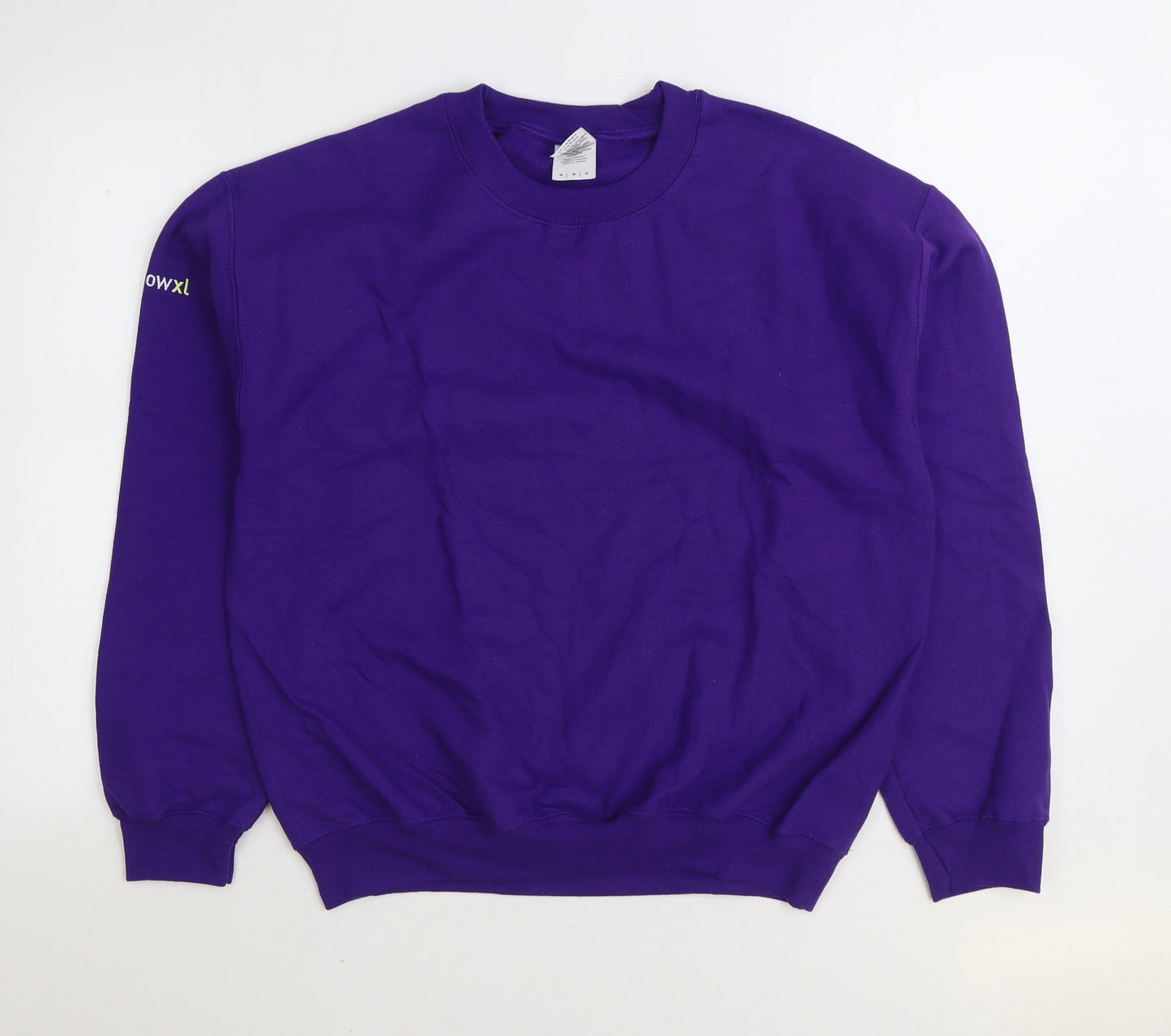 Gildan Mens Purple Cotton Pullover Sweatshirt Size M