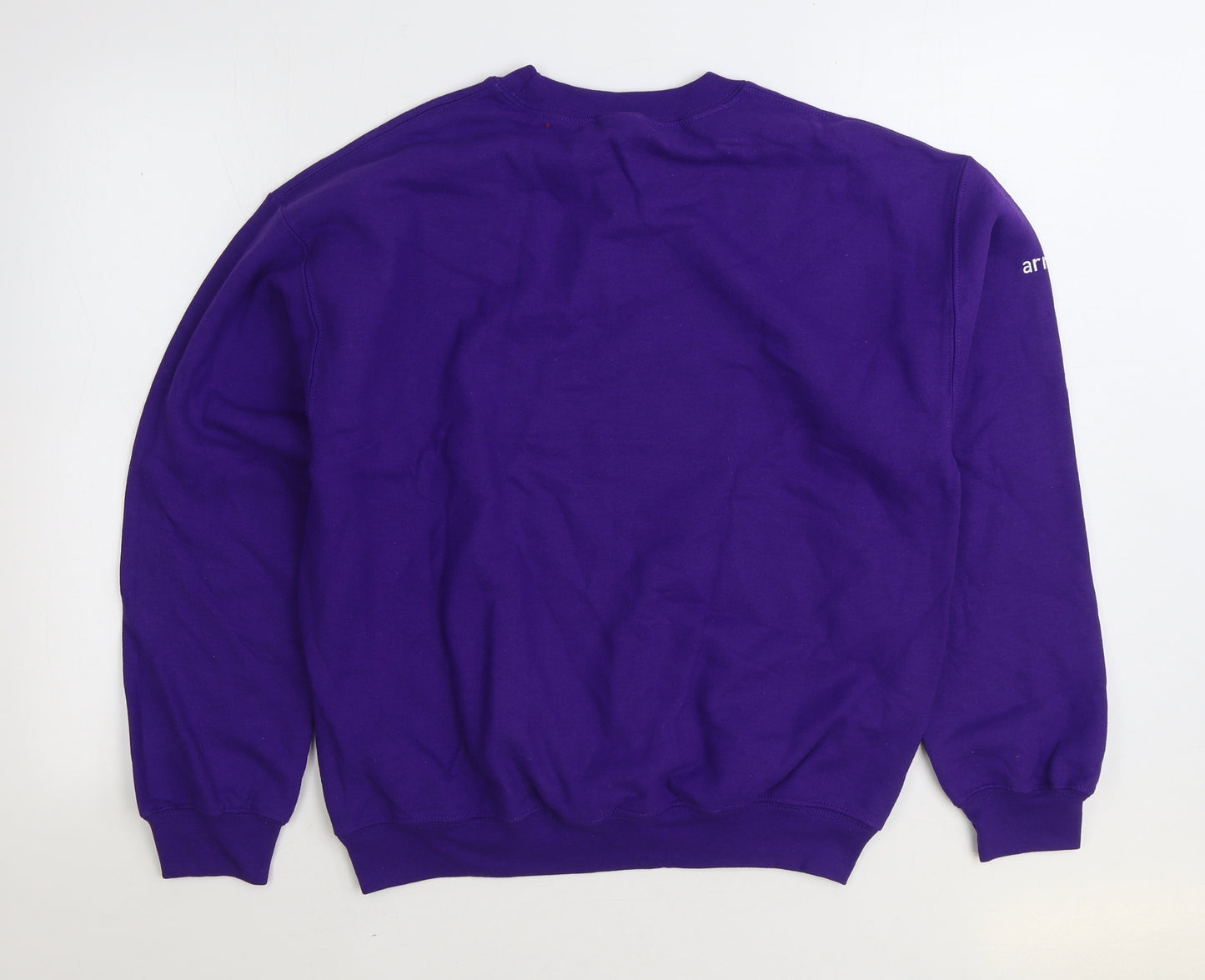 Gildan Mens Purple Cotton Pullover Sweatshirt Size M