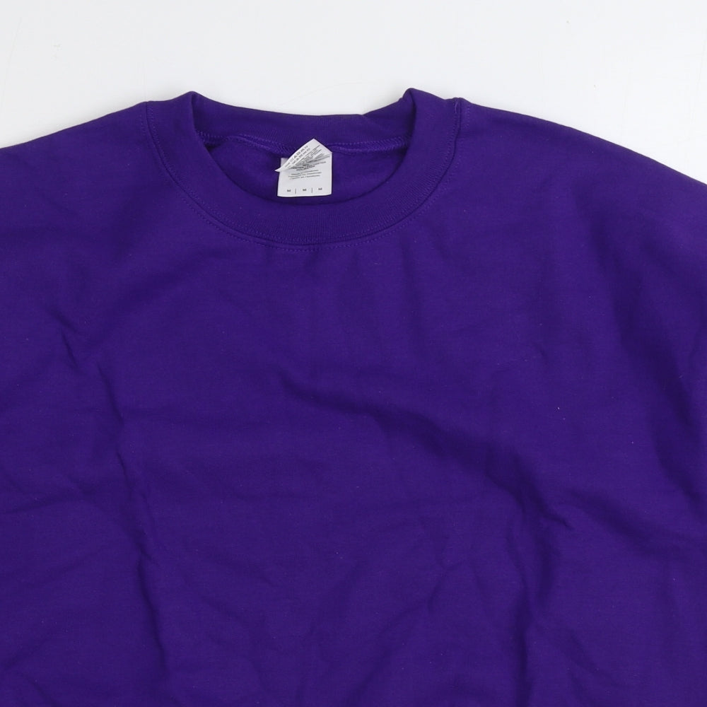 Gildan Mens Purple Cotton Pullover Sweatshirt Size M