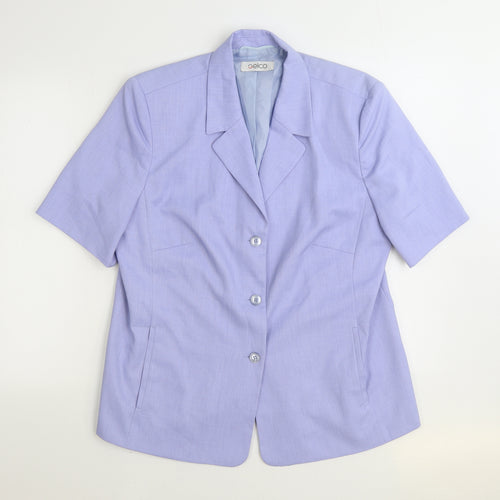 Gelco Womens Blue Jacket Blazer Size 20 Button - Short Sleeve