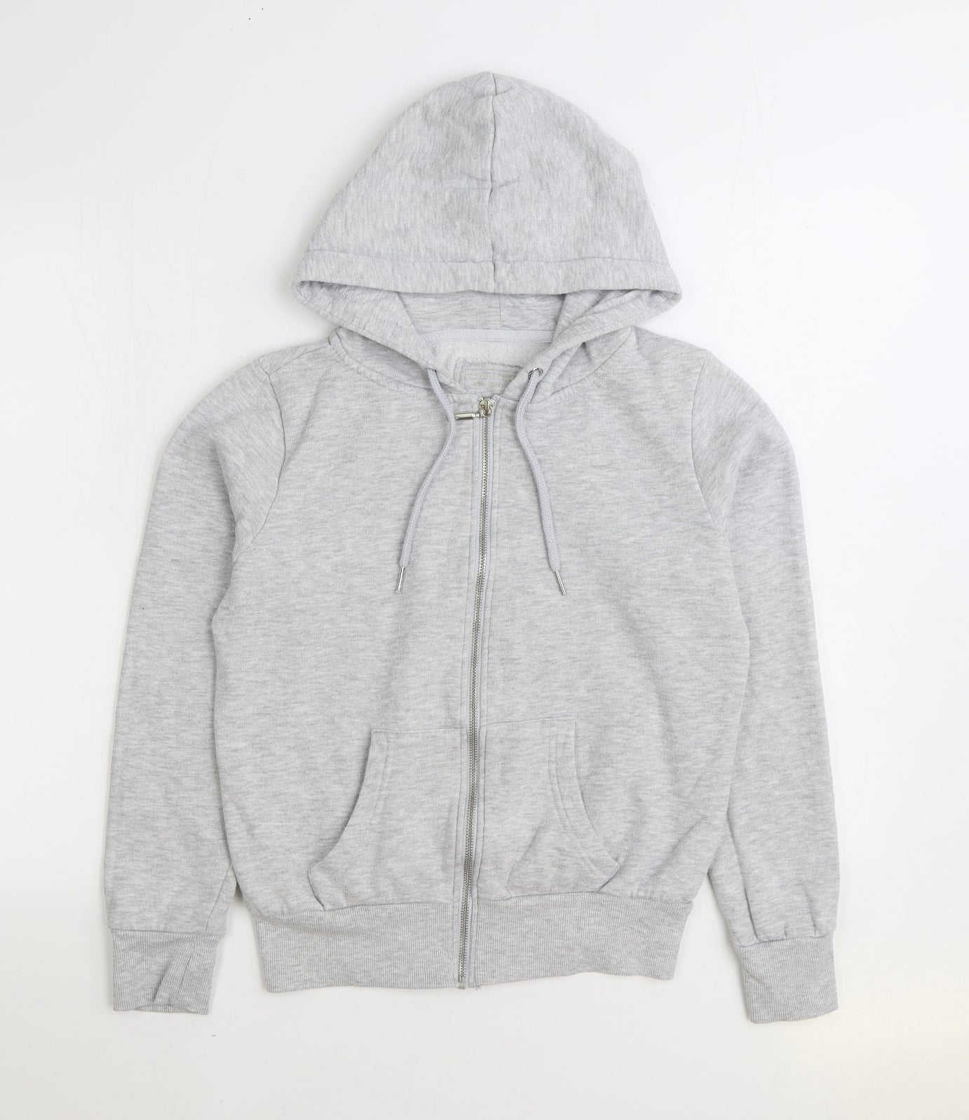 Atmosphere Womens Grey Cotton Pullover Hoodie Size 12 Zip