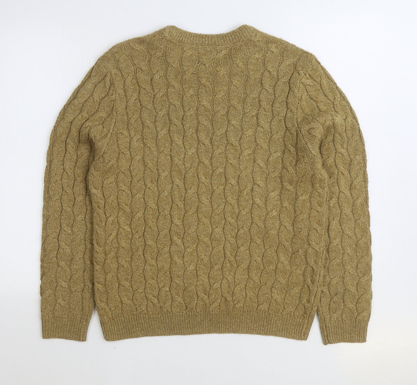 Burton Mens Brown Round Neck Acrylic Pullover Jumper Size M