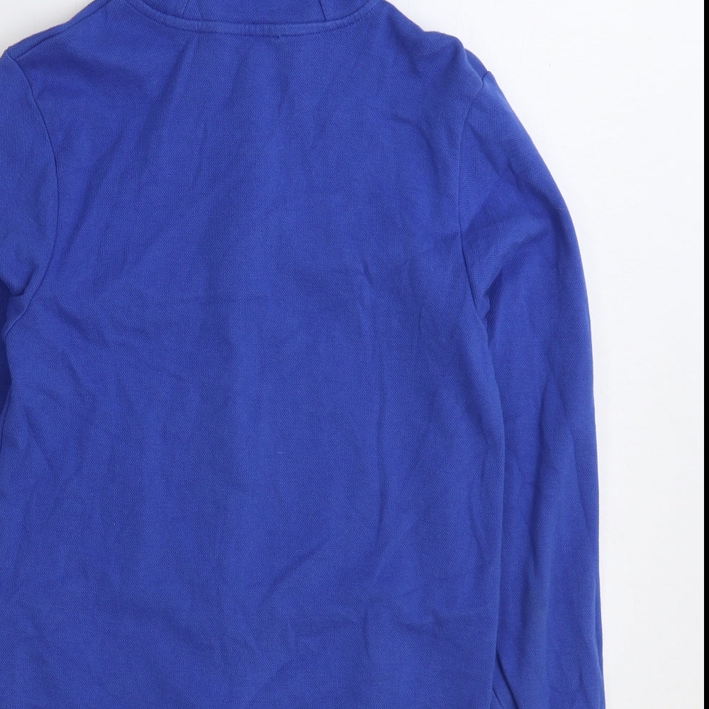 George Boys Blue Cotton Full Zip Hoodie Size 13-14 Years Zip