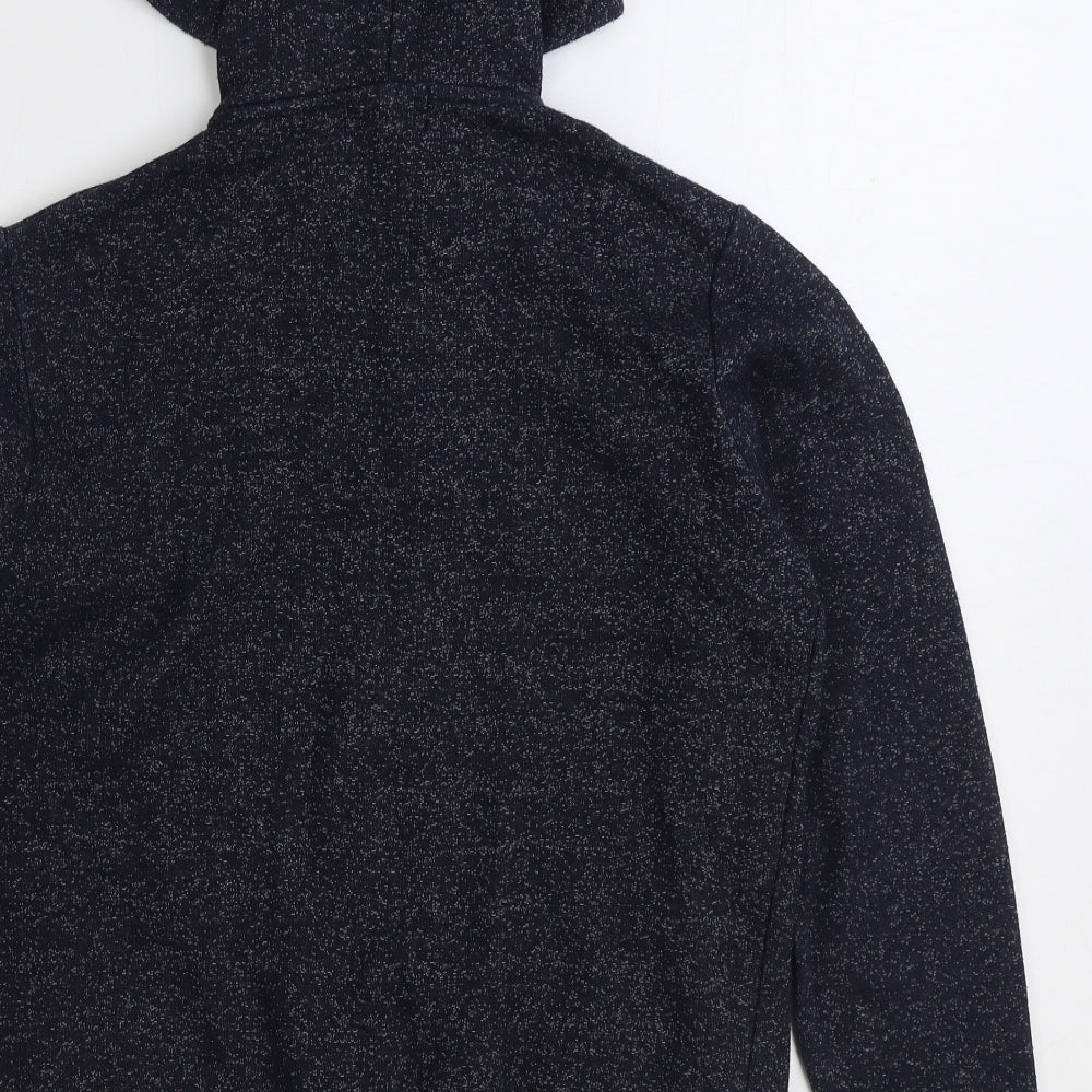 Armani Jeans Boys Blue Cotton Full Zip Hoodie Size 12-13 Years Zip