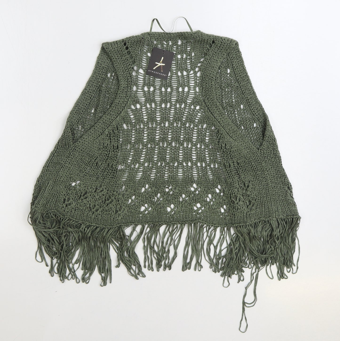 Atmosphere Womens Green V-Neck Acrylic Cardigan Jumper Size 10