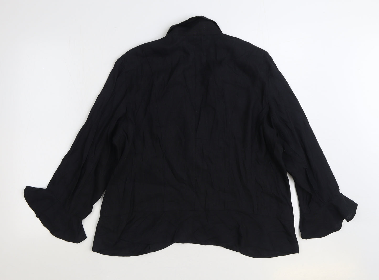 Pomodoro Womens Black Jacket Blazer Size 18 Button