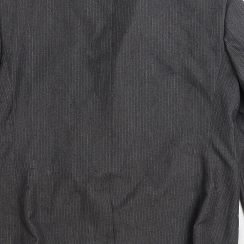 Taylor & Wright Mens Grey Striped Polyester Jacket Suit Jacket Size 44